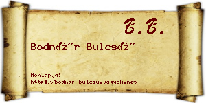 Bodnár Bulcsú névjegykártya