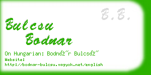 bulcsu bodnar business card